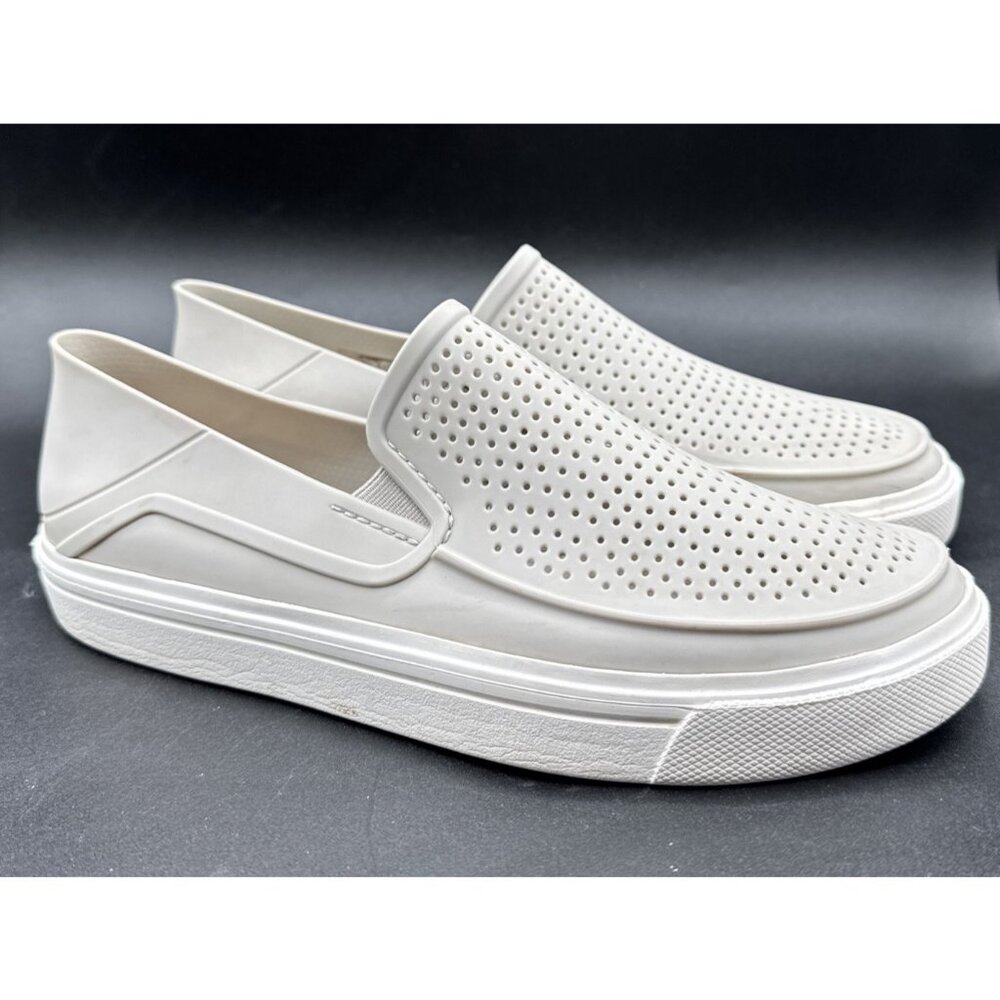 CROCS Slip On Sneakers Grey Iconic Comfort Citilane Roka Court Size 10 Women